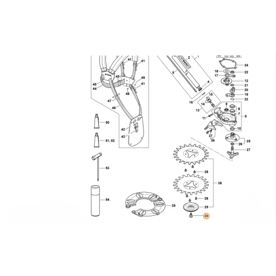 STIHL  Śruba z łbem sześciokątnym M8x20 z gwintem lewoskrętnym 0000 951 0901